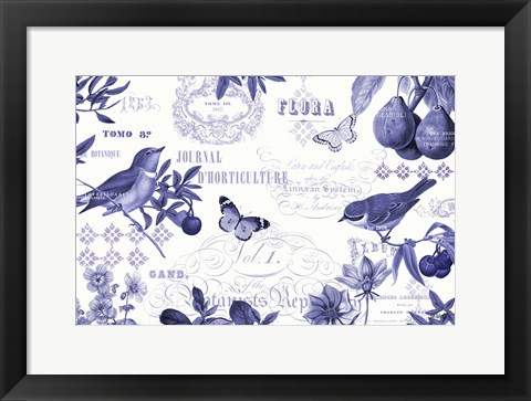 Framed Botanical Blue I Print