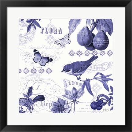 Framed Botanical Blue III Print