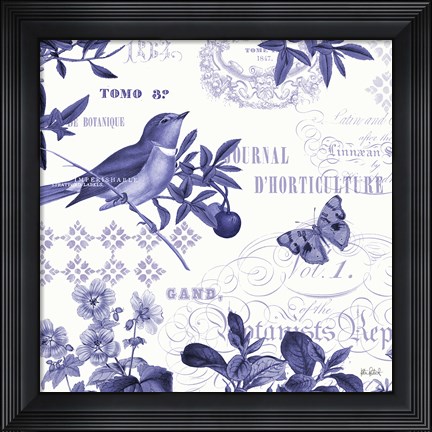 Framed Botanical Blue II Print