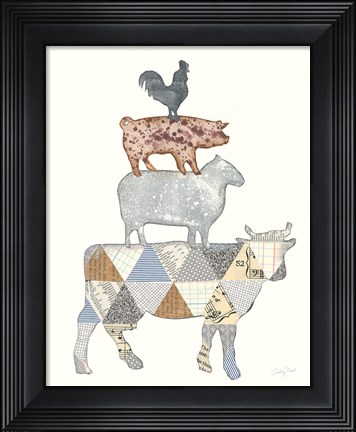 Framed Farm Sweet Farm Element V Print