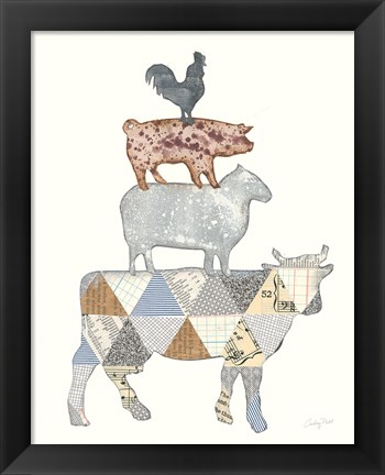 Framed Farm Sweet Farm Element V Print