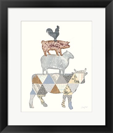 Framed Farm Sweet Farm Element V Print