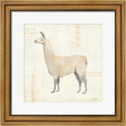 Framed Llama Land VI Print