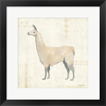 Framed Llama Land VI Print