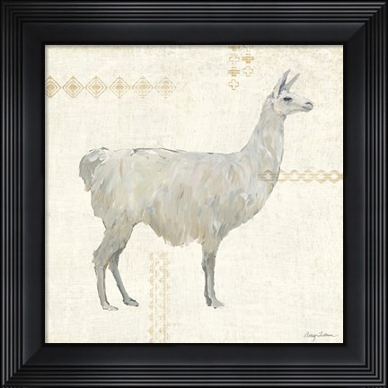 Framed Llama Land V Print