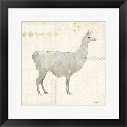 Framed Llama Land V Print