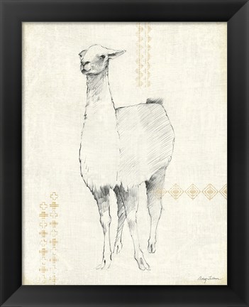 Framed Llama Land XII Print