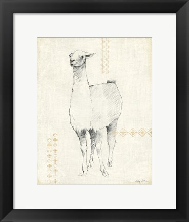 Framed Llama Land XII Print