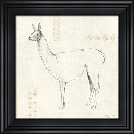 Framed Llama Land VIII Print