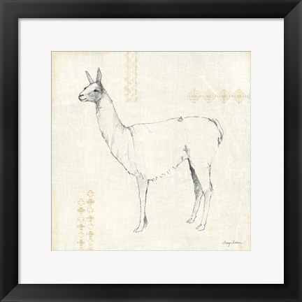 Framed Llama Land VIII Print
