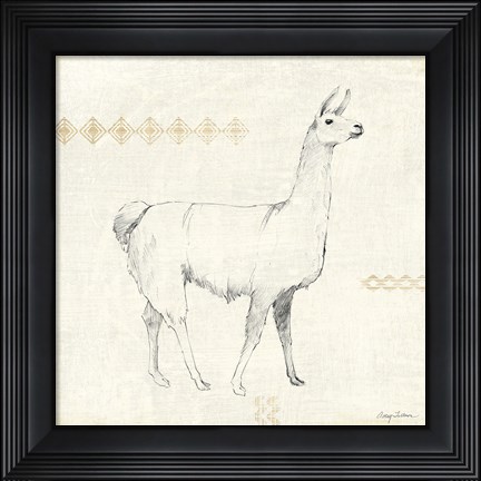 Framed Llama Land VII Print