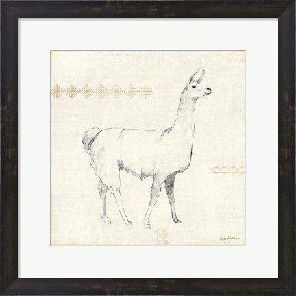 Framed Llama Land VII Print