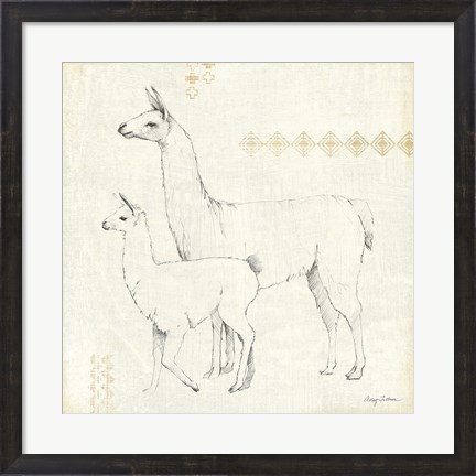 Framed Llama Land X Print