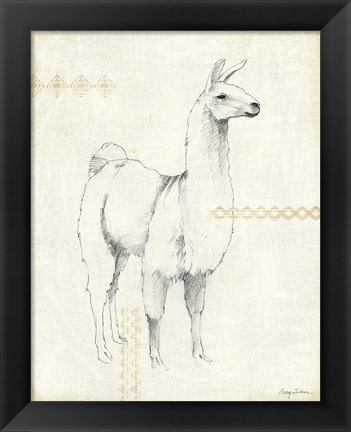 Framed Llama Land XI Print