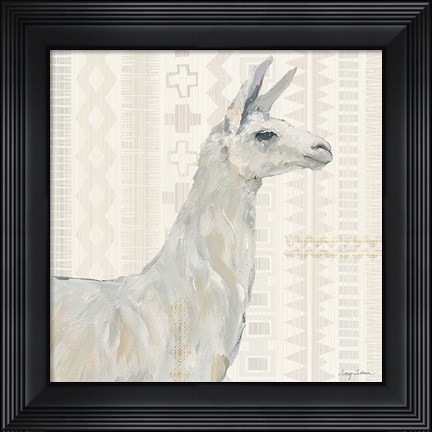 Framed Llama Land II Print