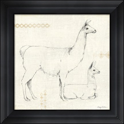 Framed Llama Land IX Print