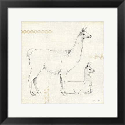 Framed Llama Land IX Print