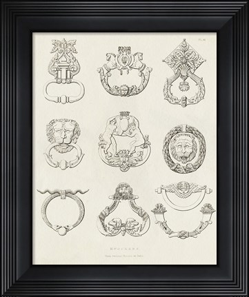 Framed Ornamental Metal Work XLI Light Print