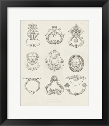 Framed Ornamental Metal Work XLI Light Print