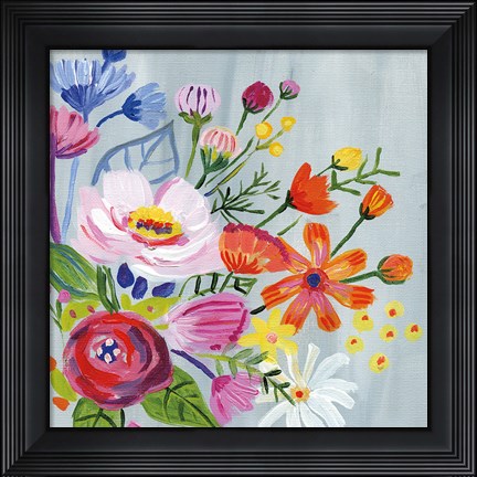 Framed Vintage Floral II Print