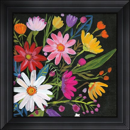 Framed Vintage Floral III Flipped Print