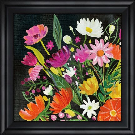 Framed Vintage Floral I Print