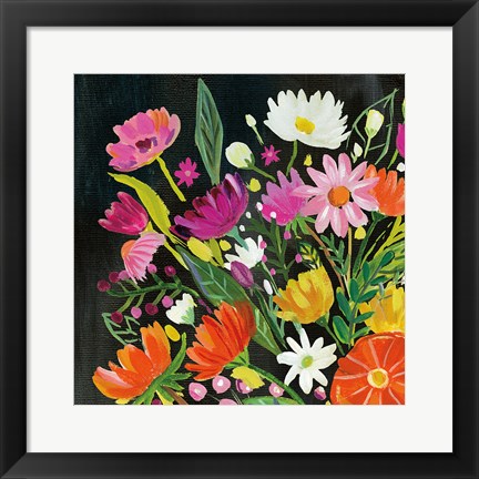 Framed Vintage Floral I Print