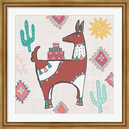 Framed Playful Llamas IV Print