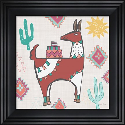 Framed Playful Llamas IV Print