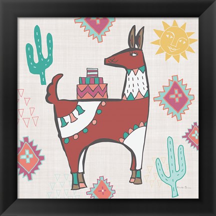 Framed Playful Llamas IV Print