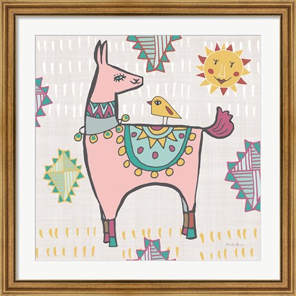 Framed Playful Llamas III Print