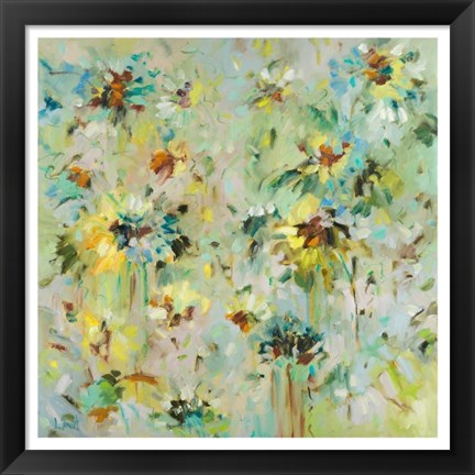 Framed Scattered Flowers Print