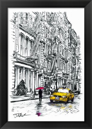 Framed Fire Escapes Study Print