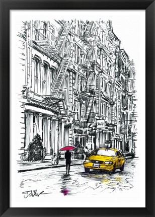 Framed Fire Escapes Study Print