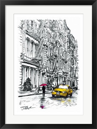 Framed Fire Escapes Study Print