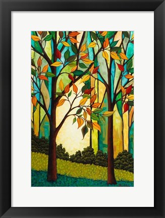 Framed Rusty Leaves Print