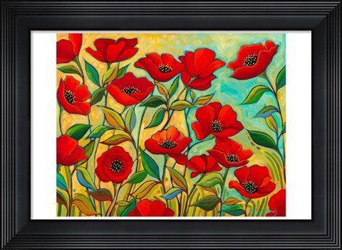 Framed Poppy Garden Print