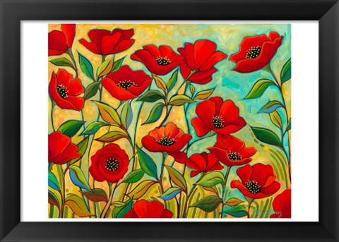 Framed Poppy Garden Print