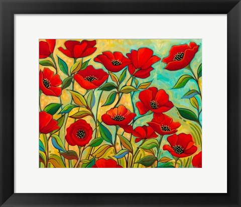 Framed Poppy Garden Print