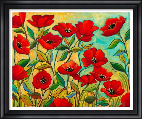 Framed Poppy Garden Print