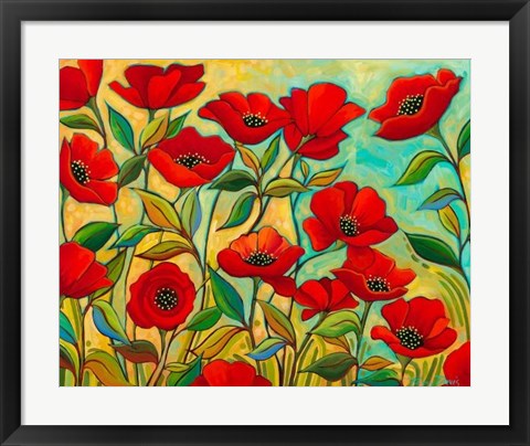 Framed Poppy Garden Print