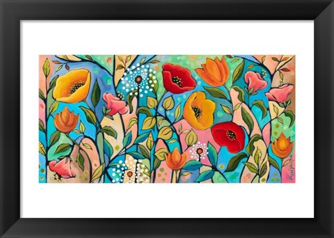 Framed Garden Party V Print