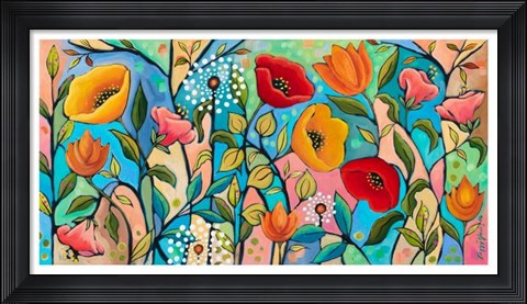 Framed Garden Party V Print