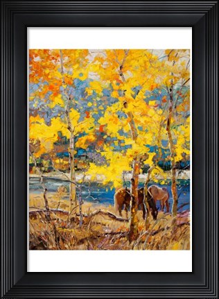 Framed Fall Grazing Print