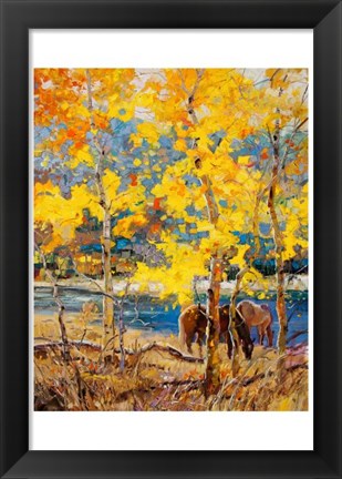 Framed Fall Grazing Print