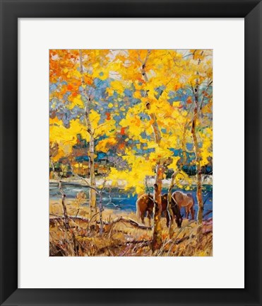 Framed Fall Grazing Print