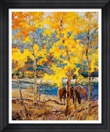 Framed Fall Grazing Print