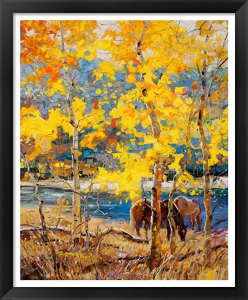 Framed Fall Grazing Print