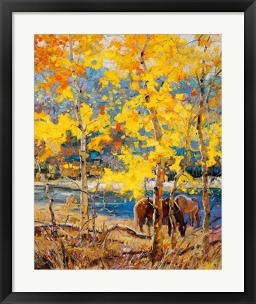 Framed Fall Grazing Print