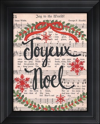 Framed Joyeux Noel Print